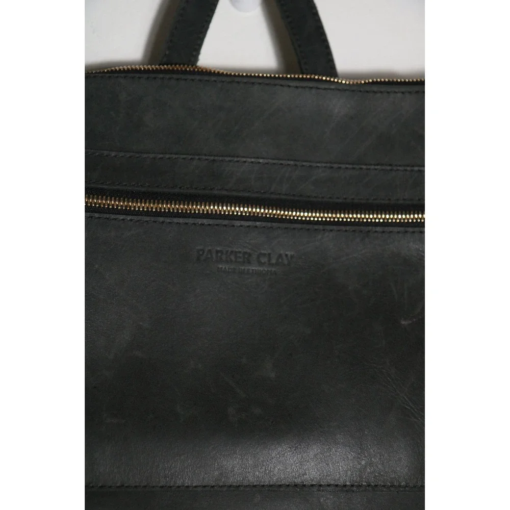 Parker Clay Miramar Full Grain Leather Backpack Black Neutral Casual Minimalist